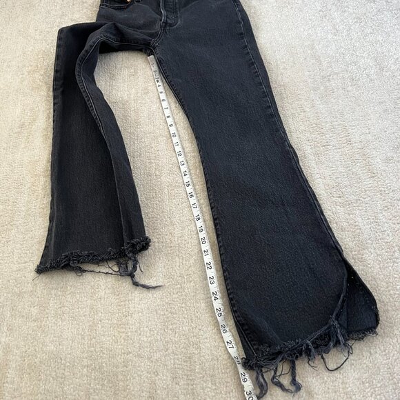 Levi's Premium Ribcage Bootcut Button Fly High Rise Jeans 26 - Picture 5 of 11